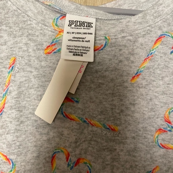 Pink Victoria’s Secret candycane, heart lounge set XS/XP - Picture 6 of 6